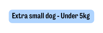 Extra small dog Under 5kg